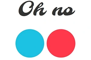 오 노라는 글자 아래에 파란색과 빨간색 두 개의 원이 나란히 배열되어 있는 이미지