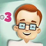안경을 쓴 남자 캐릭터와 1+2=3이라는 수식이 함께 있는 이미지