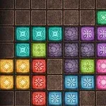 다양한 색상의 패턴이 있는 블록들이 격자 형태로 배치된 이미지