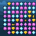 다양한 색상의 보석들이 격자 모양으로 배열된 이미지