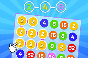 다양한 숫자가 적힌 컬러풀한 원들이 격자 모양으로 배열되어 있으며, 손가락이 하나의 원을 가리키고 있습니다