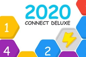 다양한 색상의 육각형 타일과 2020 CONNECT DELUXE라는 텍스트