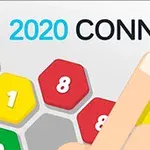 2020 CONNECT라는 텍스트와 함께 손가락이 육각형 숫자 타일을 가리키고 있는 이미지