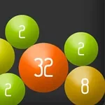 회색 배경에 다양한 숫자가 적힌 다색의 구슬들이 배치되어 있습니다