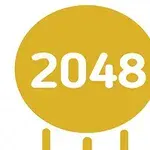 노란색 원 안에 흰색으로 2048이 쓰여진 간단한 로고