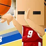 농구복과 숫자 9가 새겨진 유니폼을 입은 캐릭터가 농구공을 던지고 있는 모습