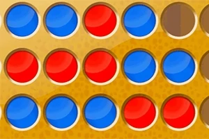 파란색과 빨간색 원이 격자무늬 판에 배열되어 있는 이미지