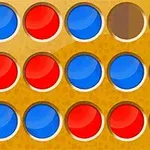 파란색과 빨간색 원이 격자무늬 판에 배열되어 있는 이미지