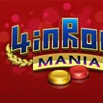 red background, large blue and yellow text with red and yellow game pieces at the bottom