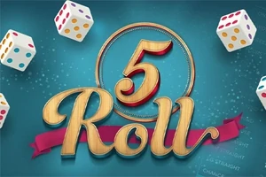 5 Roll이라는 글자와 함께 주사위가 흩어져 있는 이미지
