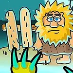 고대 의상을 입은 수염 난 남자가 울타리 앞에 서 있는 만화 이미지