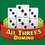 초록색 배경에 도미노 조각들과 빨간 리본에 노란색 글자가 있는 이미지