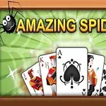 AMAZING SPIDER라는 텍스트와 여러 장의 카드가 있는 이미지로, 양쪽에 귀여운 거미 그림이 있습니다