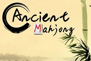 대나무와 붓글씨로 쓰인 Ancient Mahjong 텍스트가 있는 이미지