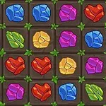 다양한 색상의 보석들이 격자 형태로 배열되어 있는 이미지