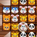 귀여운 동물 얼굴이 그려진 타일들이 격자무늬로 배열되어 있는 모습