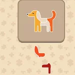 개 모양을 맞추는 퍼즐 조각들이 배경에 놓여 있는 이미지