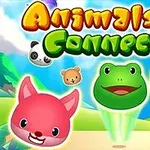 다양한 동물 얼굴이 그려진 밝고 다채로운 일러스트, 귀여운 개구리, 여우, 오리, 코끼리, 팬더, 곰 등을 포함함