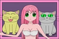 애니메이션 소녀와 함께 귀여운 애니메 세계 열기