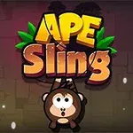 APE Sling이라는 텍스트와 함께 원숭이 캐릭터가 중앙에 매달려 있는 이미지