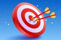 활을 갈고 과녁 중심을 겨냥하세요!