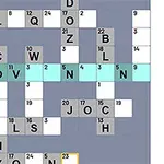 십자말풀이 퍼즐과 알파벳이 나열된 스크린 샷