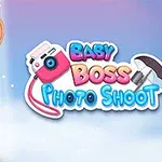 정장을 입은 아기가 서 있고, 옆에 BABY BOSS PHOTO SHOOT라는 글자가 있는 이미지