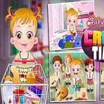 아기 헤이즐과 친구들이 공작 활동을 하는 다양한 장면들이 모여 있는 이미지