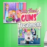 아이가 치과 의자에 앉아 있고 뒤에는 간호사가 있는 모습