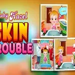 아기 소녀가 등장하는 귀여운 일러스트와 주변에 다양한 상황이 묘사된 이미지