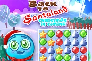 파란색 귀여운 캐릭터가 크리스마스 장식과 함께 등장하는 겨울 풍경 이미지