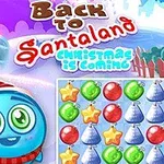 파란색 귀여운 캐릭터가 크리스마스 장식과 함께 등장하는 겨울 풍경 이미지