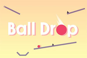 핑크색 공이 떨어지는 것을 배경으로 Ball Drop 글자가 있는 이미지