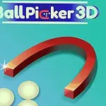 빨간 자석과 여러 개의 공이 배치된 이미지