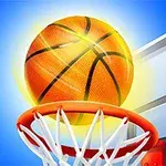 농구공이 농구 링으로 들어가는 순간을 담은 이미지