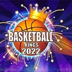 농구공에 왕관이 씌워져 있고 우측에 농구 골대가 있는 이미지