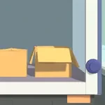 트럭의 뒤쪽에 두 개의 상자가 있는 모습