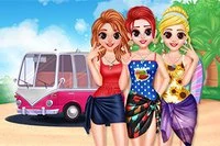 귀여운 게임 Besties Summer Vacation에서 친구들이 귀여운 여름 휴가를 계획해요