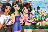 소녀들이 오늘 학교 준비를 해요