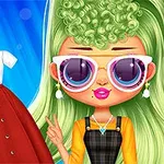 녹색 머리를 한 캐릭터가 선글라스를 쓰고 손으로 브이 포즈를 하고 있는 모습