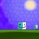 Two squares enter the screen and move toward each other