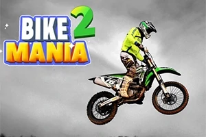 오토바이를 타고 점프하는 라이더와 BIKE MANIA 2라는 텍스트가 포함된 이미지