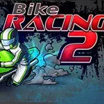 녹색 헬멧과 옷을 입고 녹색 오토바이를 탄 캐릭터가 있는 일러스트레이션