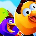 다채로운 새 캐릭터들이 하늘을 나는 모습