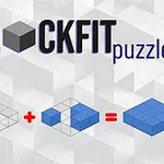 BL CKF T puzzler 글자와 함께 파란색 블록 조합 이미지를 보여주는 그래픽