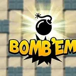 폭탄 모양의 아이콘과 함께 BOMBEM이라는 텍스트가 중앙에 표시된 이미지