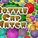 다양한 색상의 병뚜껑들이 배경으로 있는 이미지