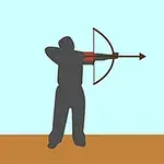 활을 쏘고 있는 사람의 실루엣