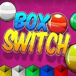 알록달록한 구슬들과 BOX SWITCH라는 텍스트가 있는 이미지