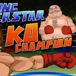 권투 선수들이 링 위에서 격렬한 경쟁을 벌이고 있는 만화 스타일의 장면